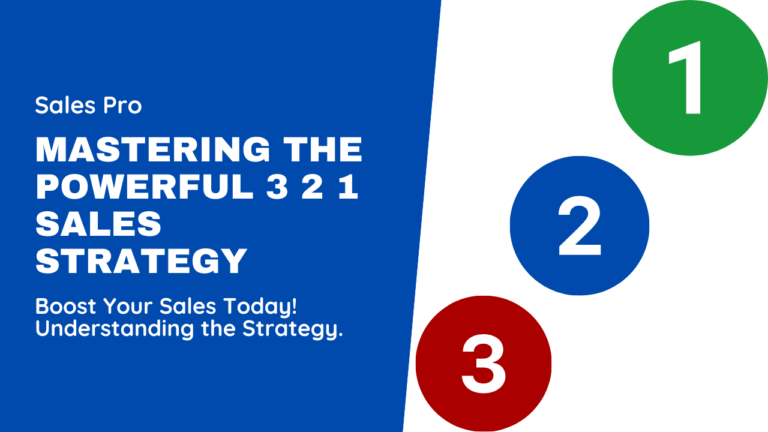 What is the 3 2 1 Sales Strategy?